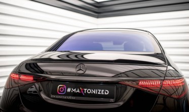 Тюнинговый 3D спойлер крышки багажника Mercedes S W223 AMG-Line фото