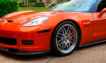 Тюнинговый диффузор переднего бампера Chevrolet Corvette 2005-2013 c6, z06 фото