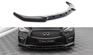 Нижній дифузор на передній бампер Infiniti Q50 Mk1 S вер. 2 фото