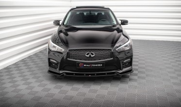 Нижній дифузор на передній бампер Infiniti Q50 Mk1 S вер. 2 фото