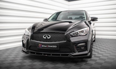 Нижній дифузор на передній бампер Infiniti Q50 Mk1 S вер. 2 фото