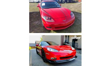 Тюнінговий дифузор переднього бампера Chevrolet Corvette 2005-2013 фото