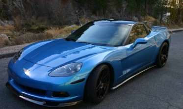 Тюнинговый диффузор переднего бампера Chevrolet Corvette 2005-2013 zr1 style фото