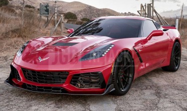 Тюнинговый передний бампер Chevrolet Corvette 2014-2019 zr1 style фото