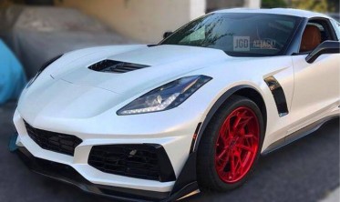 Тюнинговый передний бампер Chevrolet Corvette 2014-2019 zr1 style фото