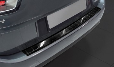 Черная защитная накладка на задний бампер Citroen Grand C4 Space Tourer (Picasso 2) фото