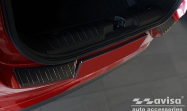 Черная защитная накладка на задний бампер FORD PUMA (из 2 частей) фото