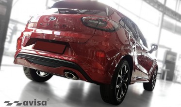 Черная защитная накладка на задний бампер FORD PUMA (из 2 частей) фото