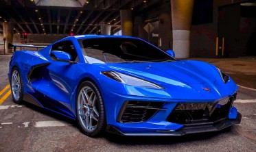Дифузор переднього бампера Chevrolet Corvette (2020-...) v3r фото