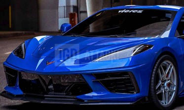 Дифузор переднього бампера Chevrolet Corvette (2020-...) v3r фото
