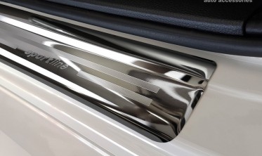 Чорні захисні накладки на внутр. пороги Honda Civic 10 фото