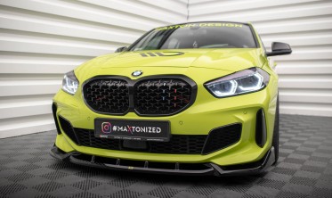 Нижний диффузор под передний бампер BMW 1 F40 M-Pack / M135i вер. 7 фото