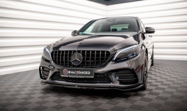 Тюнінгова накладка на передній бампер Mercedes C AMG Line/C43 AMG W205/C205 вер. 1 фото
