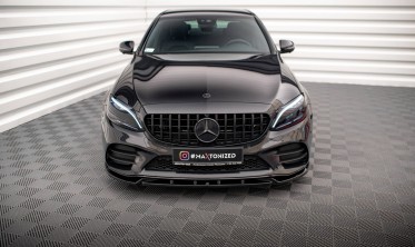 Диффузор на передний бампер Mercedes C W205 Sedan / Coupe AMG Line / C43 AMG вер. 2 фото