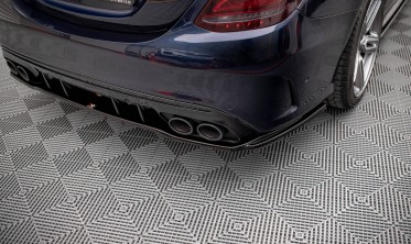 Нижняя накладка на задний бампер Mercedes C W205 C43 sedan рестайл фото