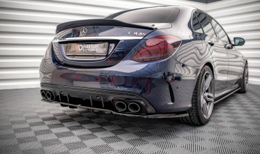 Нижняя накладка на задний бампер Mercedes C W205 C43 sedan рестайл фото