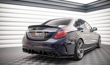 Центральний дифузор на задній бампер Street Pro Mercedes W205 C43 Sedan фото