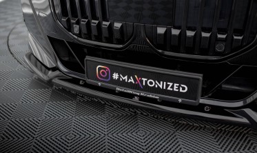 Нижний диффузор на передний бампер BMW 7 M-Pack / M760e / i7 M-Pack G70 вер. 2 фото