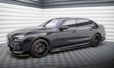Тюнинговые накладки (листвы) под боковые пороги BMW 7 G70 standard / M-pack фото