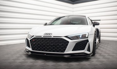 Передний диффузор под бампер Audi R8 Mk2 рестайл вер. 3 фото