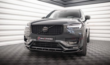 Тюнинговая накладка под передний бампер Volvo XC90 Mk2 R-Design послерестайл вер. 1 фото