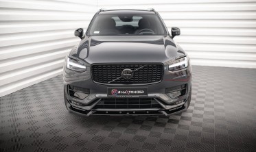 Нижний диффузор на передний бампер Volvo XC90 Mk2 R-Design рестайл вер. 2 фото
