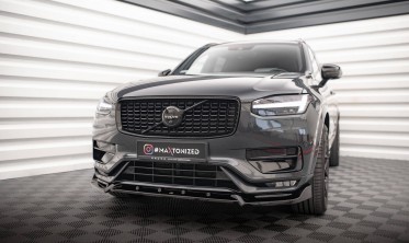 Нижний диффузор на передний бампер Volvo XC90 Mk2 R-Design рестайл вер. 2 фото