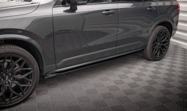 Нижние тюнинг накладки (листвы) под пороги Volvo XC90 Mk2 R-Design рестайл фото