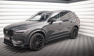 Нижние тюнинг накладки (листвы) под пороги Volvo XC90 Mk2 R-Design рестайл фото