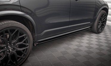 Нижние тюнинг накладки (листвы) под пороги Volvo XC90 Mk2 R-Design рестайл фото