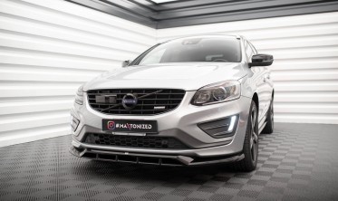 Тюнінгова накладка під передній бампер Volvo XC60 Mk1 R-Design післярестайл фото