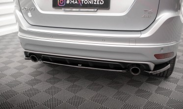 Центральна накладка на задній бампер Volvo XC60 Mk1 R-Design рестайл фото