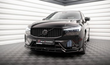 Тюнінгова накладка на передній бампер Volvo XC60 Mk2 R-Design післярестайл фото