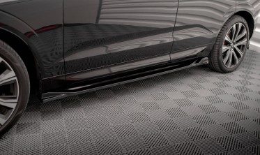 Боковые листвы (накладки) на пороги Volvo XC60 Mk2 R-Design рестайл фото