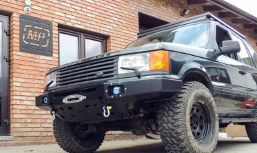 Силовой  передний бампер с креплением лебедки HD5 Range Rover P38A  фото