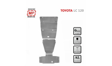 Комплект защит днища Toyota Land Cruiser Prado J120, 125 с дизельным мотором фото