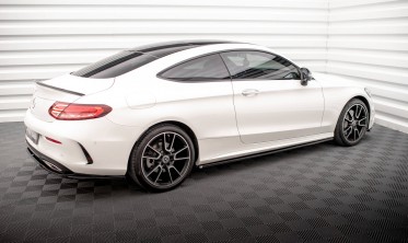 Боковые листвы под пороги Mercedes C Coupe AMG-Line C205 рестайл фото