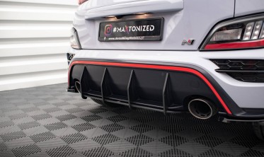 Центральный диффузор на задний бампер Street Pro Hyundai Kona N Mk1 фото