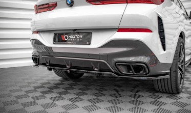 Нижняя тюнинг накладка на задний бампер BMW X6 G06 M-pack фото