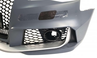 Тюнинговый передний бампер Audi A3 8V седан в стиле RS с местами под противотуманки фото