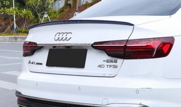 Спойлер багажника Audi A4 B9 рестайл, стиль S4, черный фото