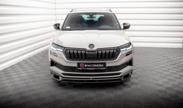 Тюнінгова накладка на передній бампер Skoda Karoq Mk1 рестайл Sportline фото