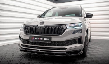 Тюнінгова накладка на передній бампер Skoda Karoq Mk1 рестайл Sportline фото