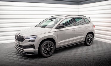 Бічні тюнінгові накладки на пороги Skoda Karoq Mk1 рестайл Sportline фото