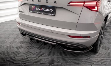 Тюнинг накладка на задний бампер Skoda Karoq Mk1 рестайл версия Sportline фото