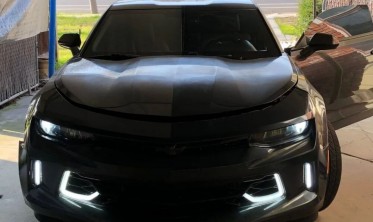 Решетка в бампер Chevrolet Camaro (2016-2018 lt/rs) 50th Anniversary led фото