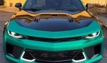 Решітка в бампер Chevrolet Camaro (2016-2018 SS) 50th Anniversary led фото