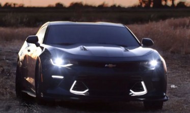 Решітка в бампер Chevrolet Camaro (2016-2018 SS) 50th Anniversary led фото
