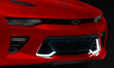 Решітка в бампер Chevrolet Camaro (2016-2018 SS) 50th Anniversary led фото