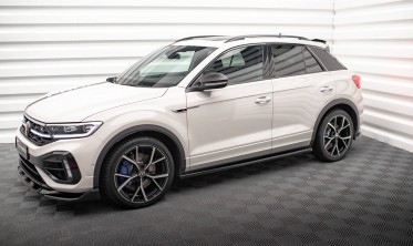 Боковые листвы (накладки) под пороги VW T-Roc Mk1 рестайл R версия фото